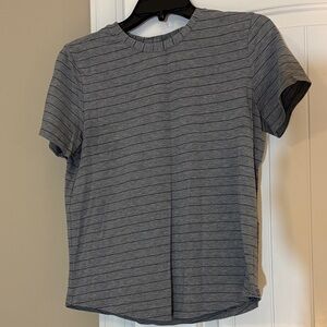 Lululemon Athletica Gray Striped Tee